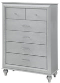 Galaxy Home Amber 6 Drawer Chest in Silver GHF-808857835819