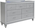 Galaxy Home Amber 7 Drawer Dresser in Silver GHF-808857997609