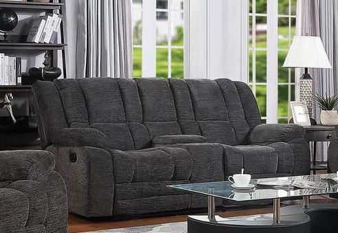Galaxy Home Chicago Reclining Loveseat in Gray GHF-808857585141