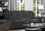 Galaxy Home Chicago Reclining Loveseat in Gray GHF-808857585141