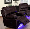 Galaxy Home Electron Power Recliner Chair in Brown GHF-808857873125