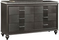Galaxy Home Ginger 6 Drawer Dresser in Gunmetal Copper GHF-808857763143