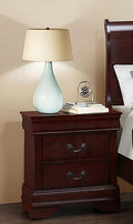 Galaxy Home Louis Phillipe 2 Drawer Nightstand in Cherry GHF-808857644695