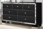 Galaxy Home Madison 7 Drawer Dresser in Black GHF-808857823571
