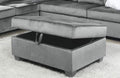 Galaxy Home Omega Storage Ottoman in Gray GHF-808857603593