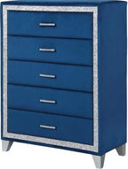 Galaxy Home Sapphire 5 Drawer Chest in Navy GHF-808857750792