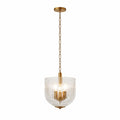 Garnet Pendant Lamp - Coarse Gold + Clear Glass