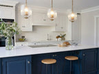 Garnet Pendant Lamp - Coarse Gold + Clear Glass