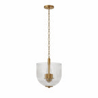 Garnet Pendant Lamp - Coarse Gold + Clear Glass