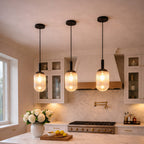 Giza Pendant Lamp - Black and Clear