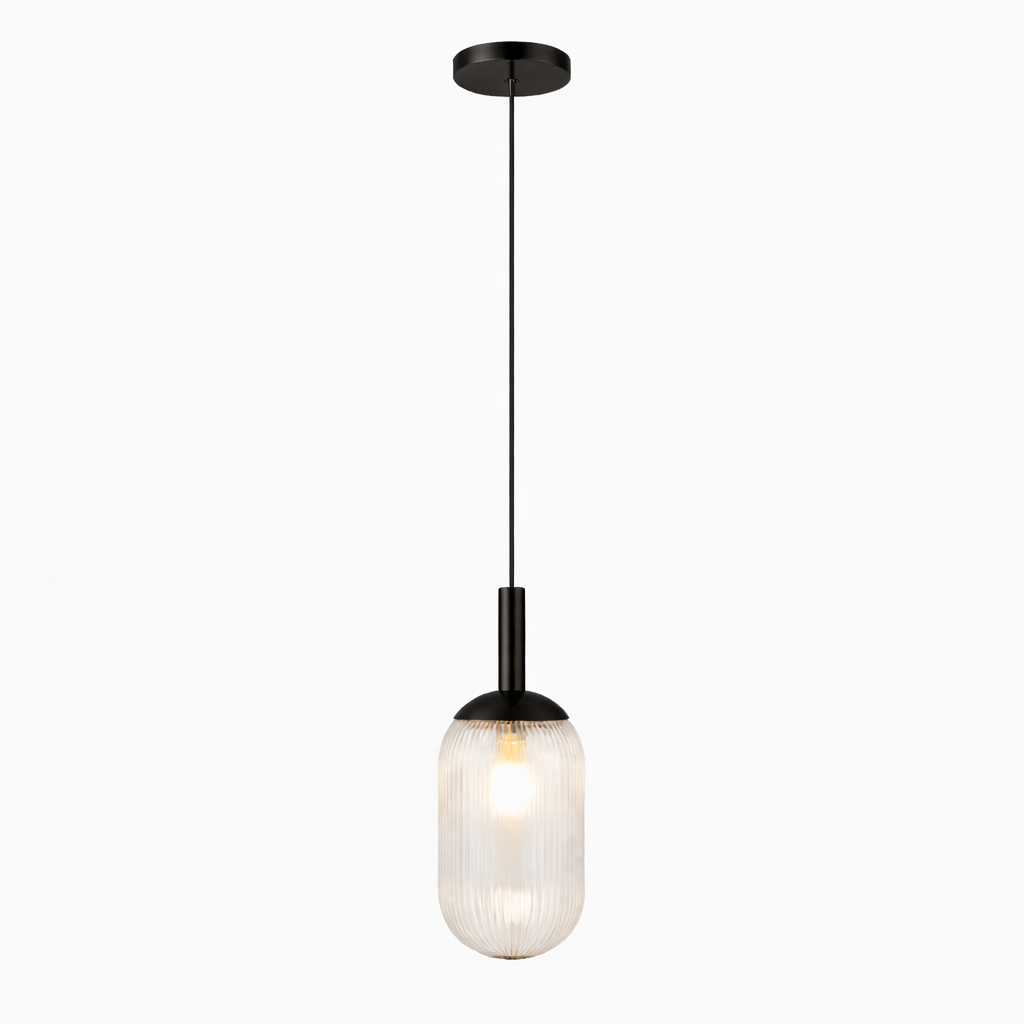 Giza Pendant Lamp - Black and Clear