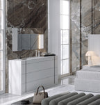 ESF Furniture - Helen Double Dresser in White Matt - HELLENDOUBDRESSER