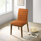 Ines Burnt Orange Velvet Dining Chair (Set Of 2)