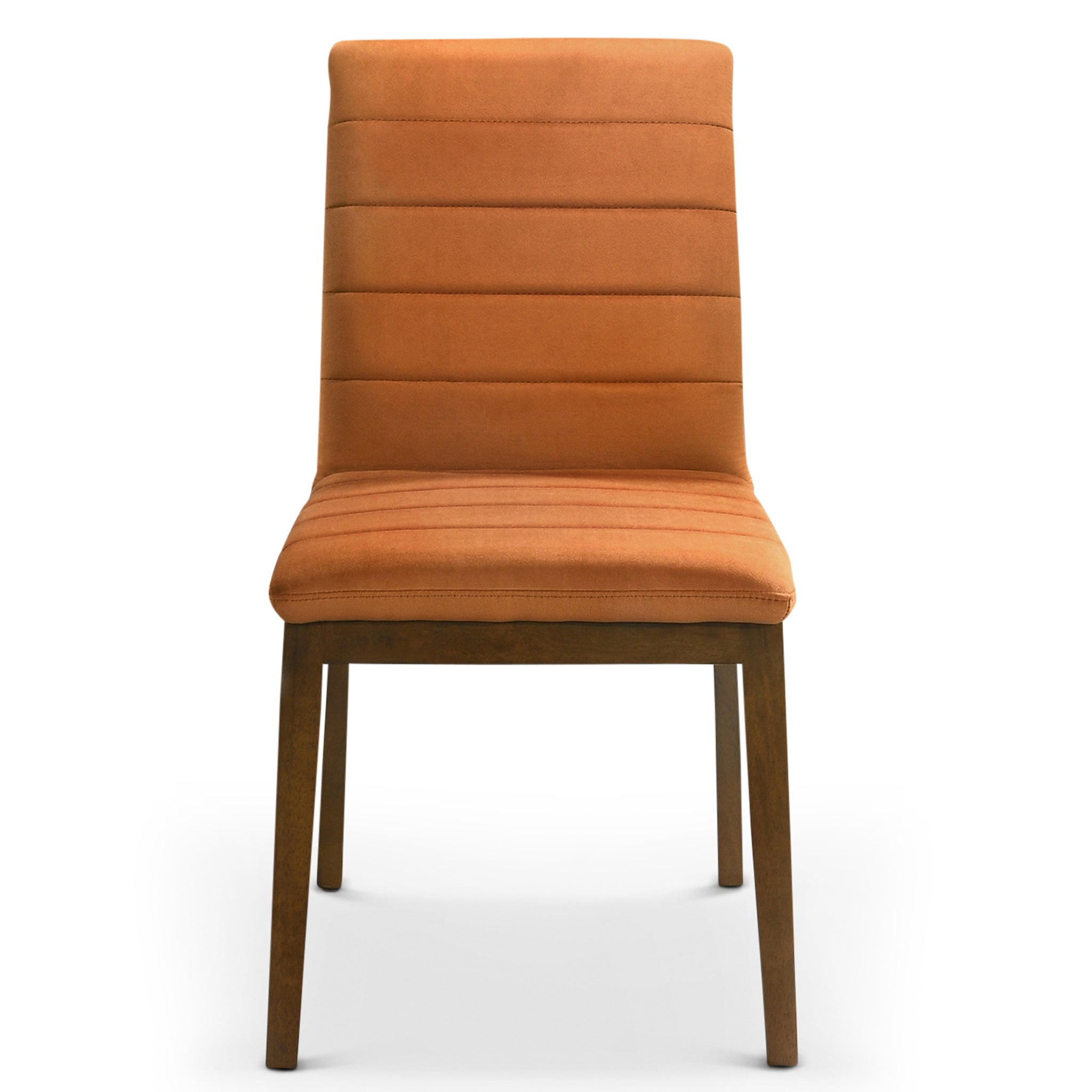 Ines Burnt Orange Velvet Dining Chair (Set Of 2)