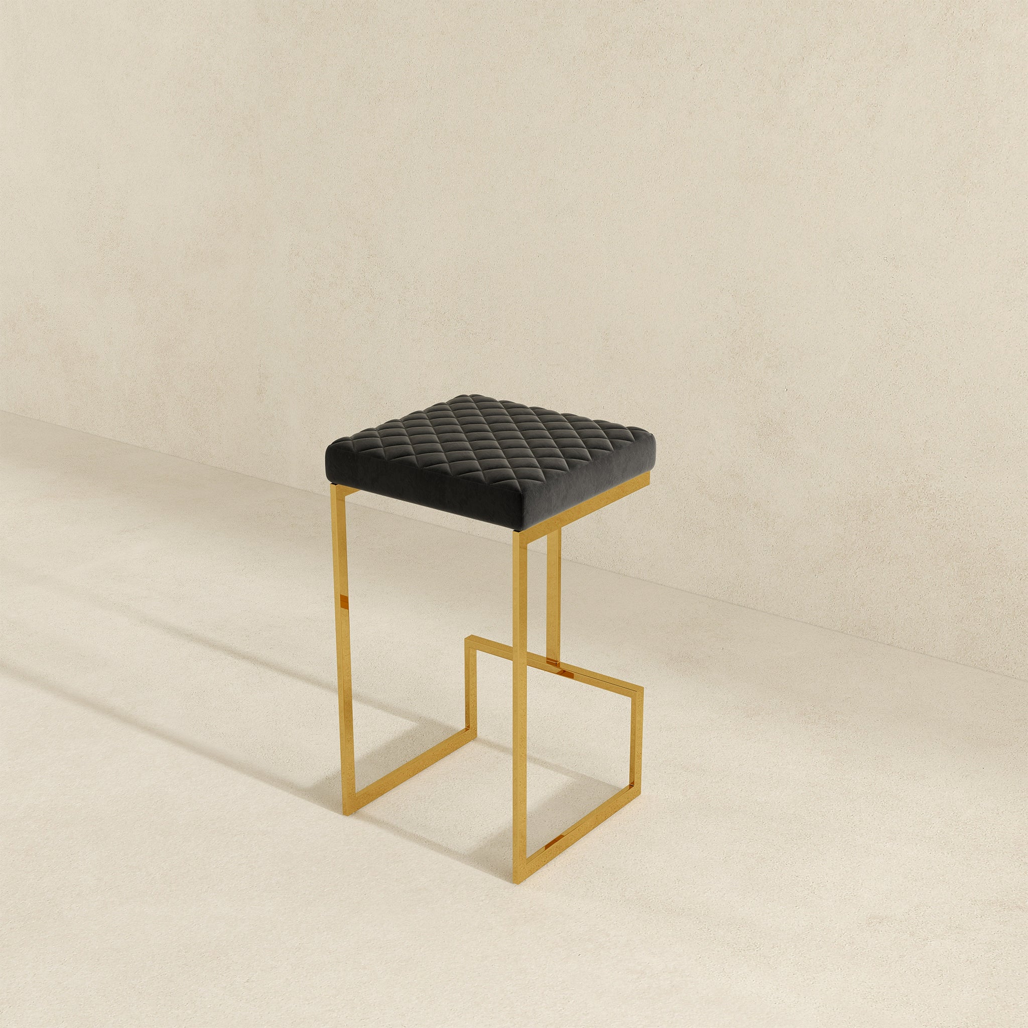 Joel Black Velvet Bar Stool