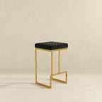 Joel Black Velvet Bar Stool