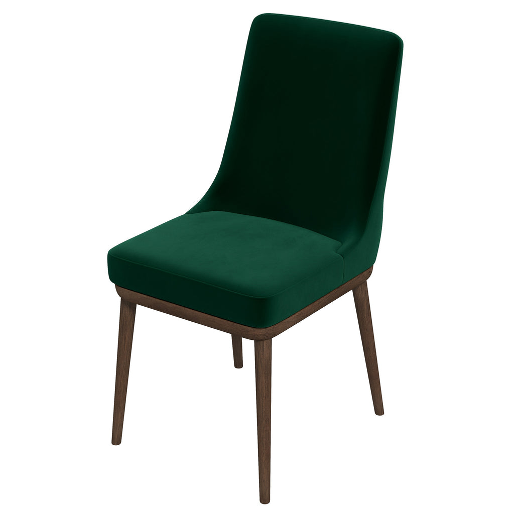 Kate Green Velvet Solid Wood Dining Chair (Set Of 2)
