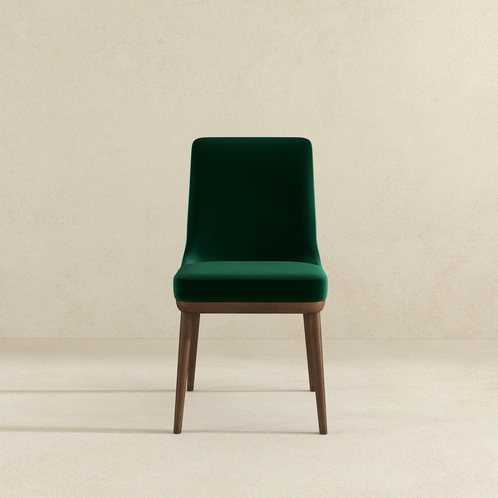 Kate Green Velvet Solid Wood Dining Chair (Set Of 2)