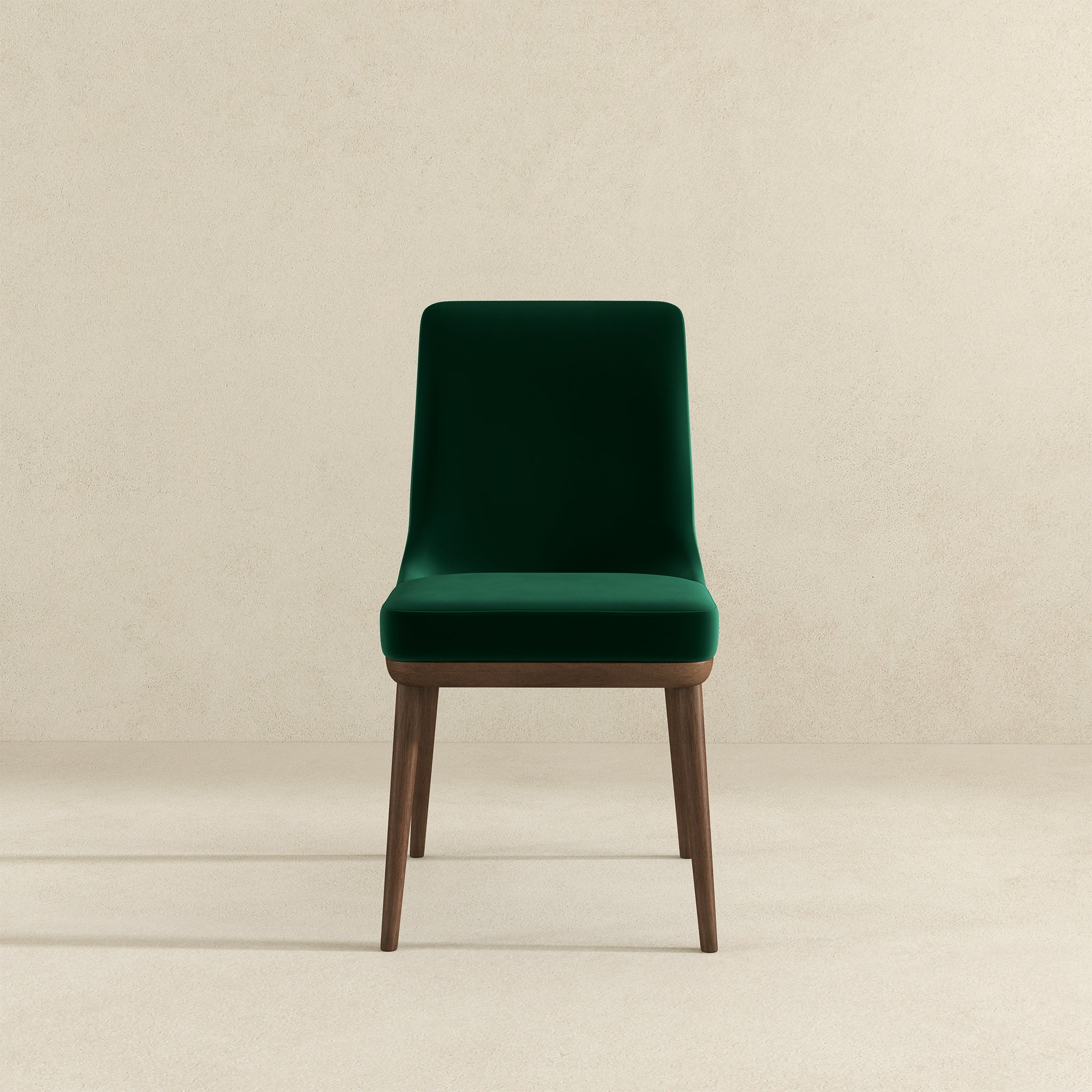 Kate Green Velvet Solid Wood Dining Chair (Set Of 2)