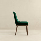Kate Green Velvet Solid Wood Dining Chair (Set Of 2)