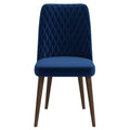 Katie Navy Blue Velvet Dining Chair (Set Of 2)