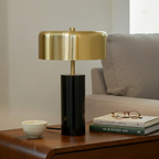 Kinetic Table Lamp - Gold outer and White inner