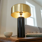Kinetic Table Lamp - Gold outer and White inner