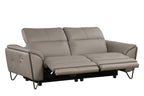 ESF Furniture - Lavinia Sofa with Electric Recliners in Chic Grey - LAVINIA-S-CHIC GREY