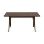 Levi Modern Style Solid Wood Rectangular Walnut Top Dining Table 63"