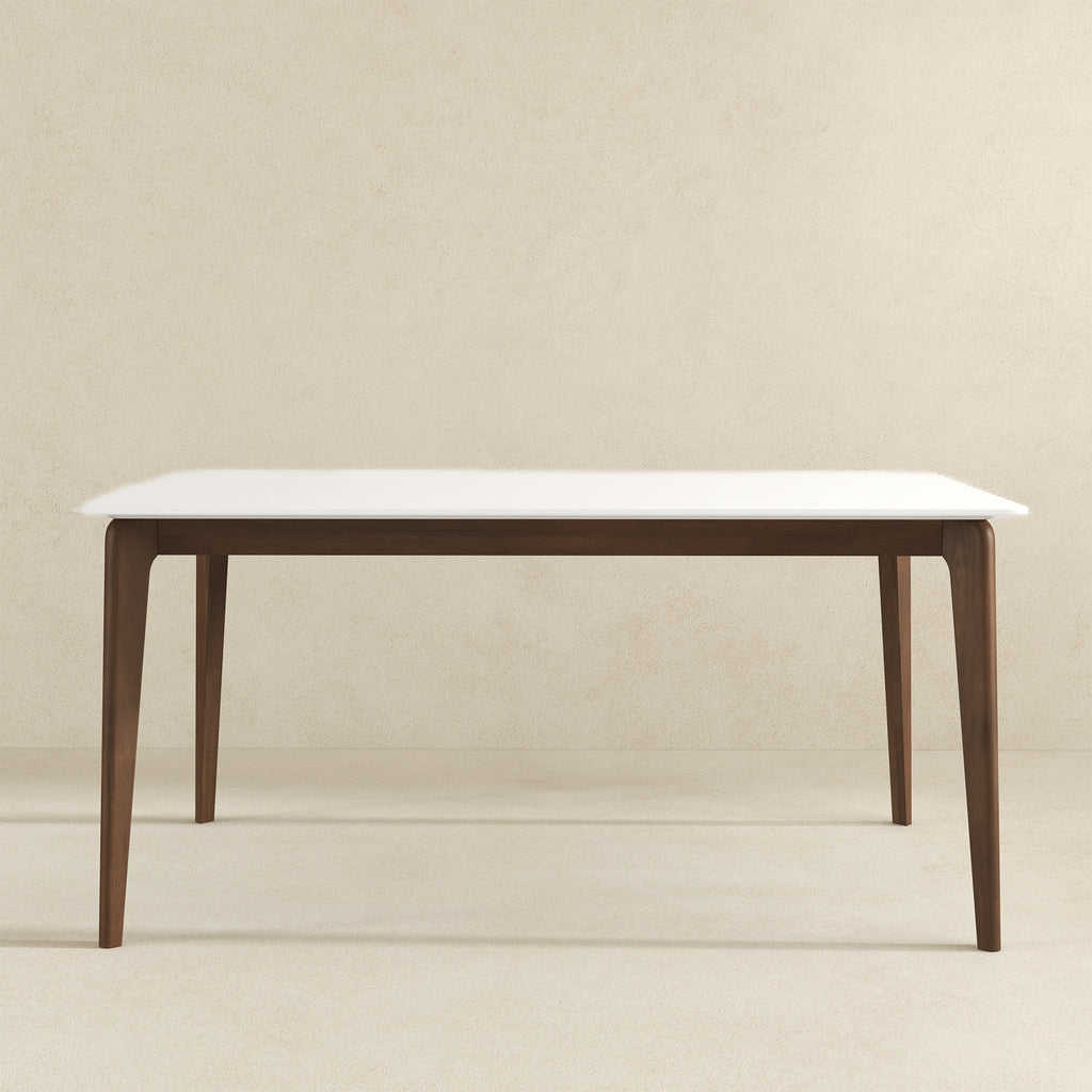 Lindsey Solid Wood White Top Dining Table
