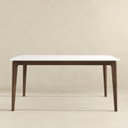 Lindsey Solid Wood White Top Dining Table