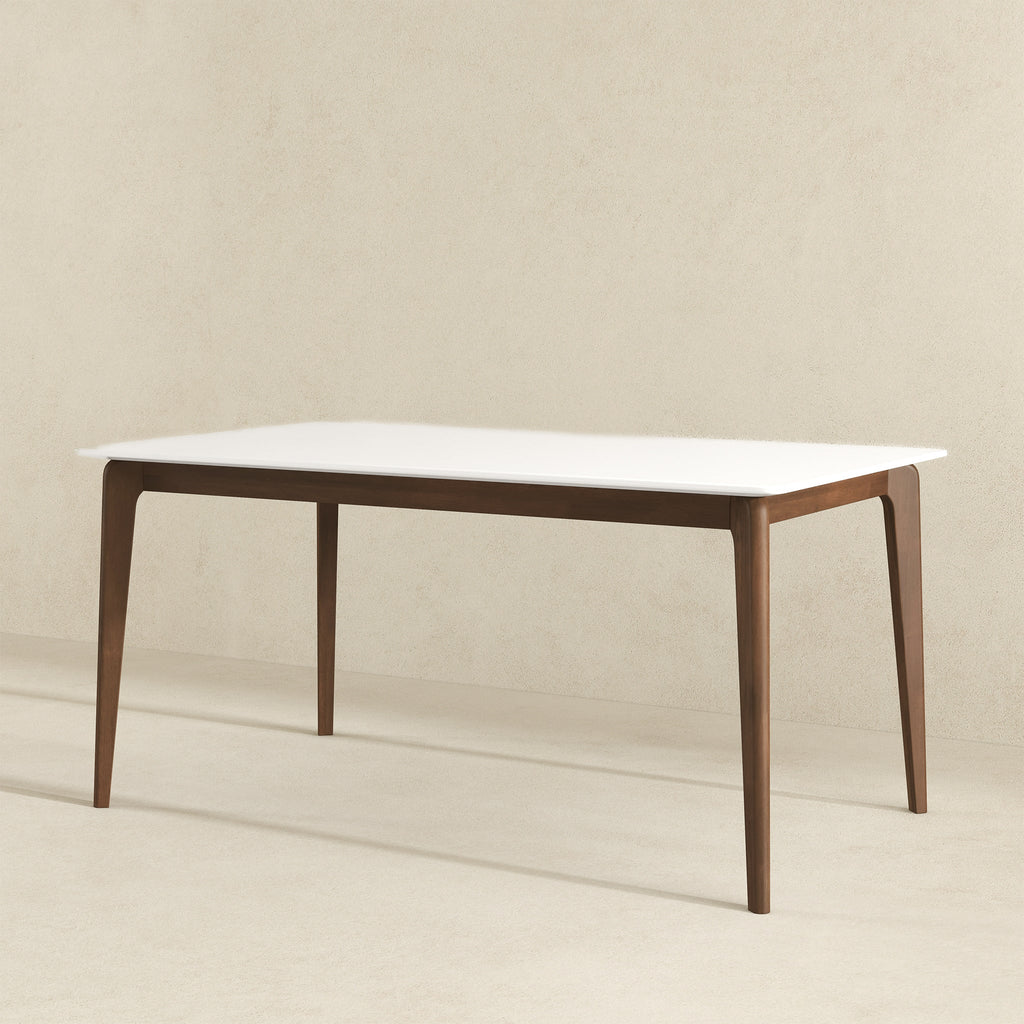Lindsey Solid Wood White Top Dining Table