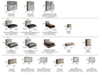 ESF Furniture - Linea 5 Piece Upholstered King Bedroom Set in Camel - LINEA-K-5SET-CAMEL