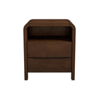 Lionel Mid Century Modern Solid Wood Nightstand 2-Drawer
