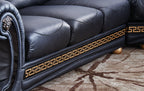 ESF Furniture - Apolo Sectional Left Facing Black - APOLOSECTLEFTBLACK