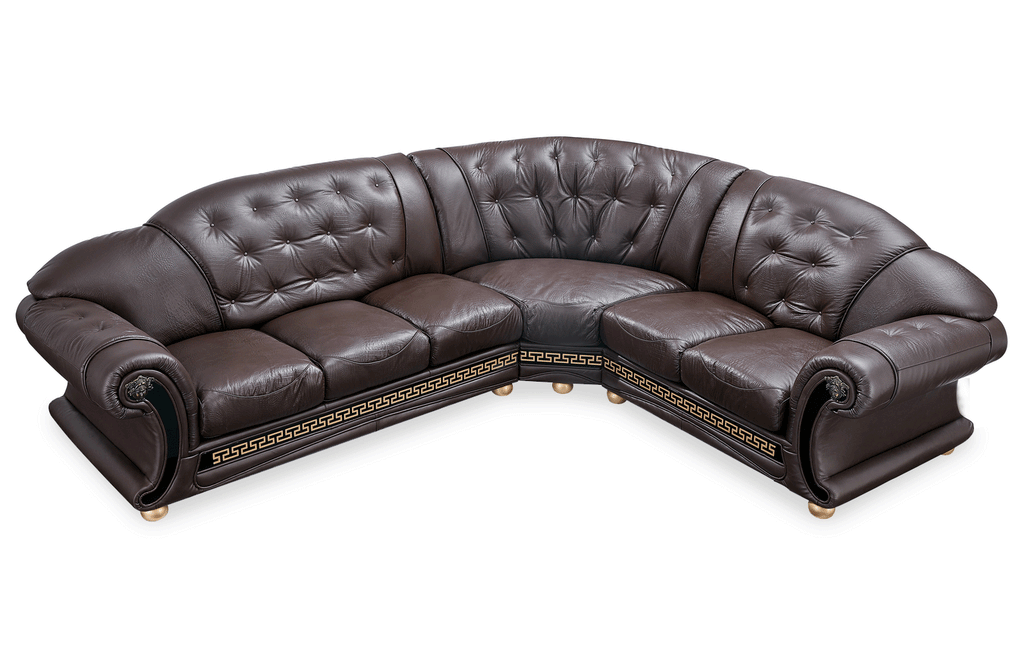 ESF Furniture - Apolo Sectional Right Facing Brown - APOLOSECTRIGHTBROW