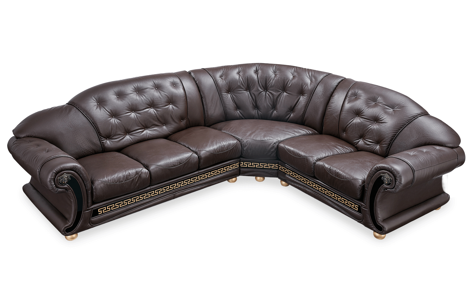 ESF Furniture - Apolo Sectional Right Facing Brown - APOLOSECTRIGHTBROW