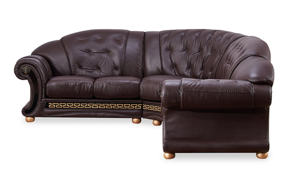 ESF Furniture - Apolo Sectional Right Facing Brown - APOLOSECTRIGHTBROW