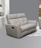 ESF Furniture - 8501 2 Loveseat w-2 Recliners in Light Grey - 85012