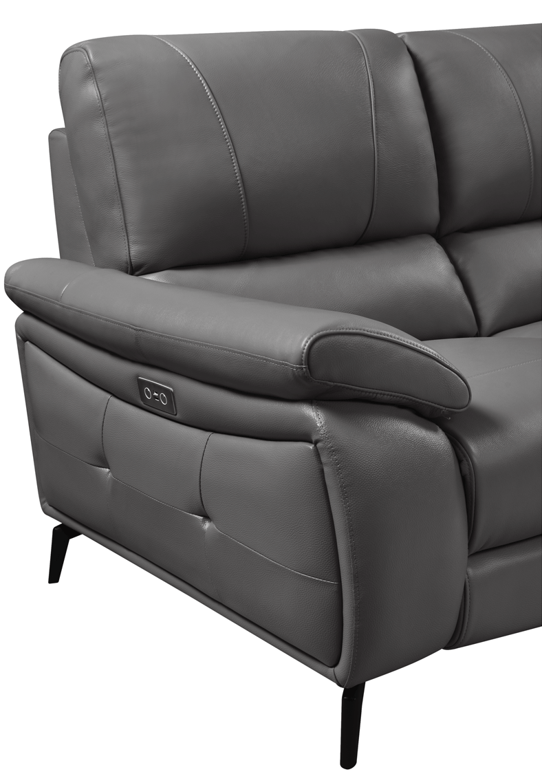 ESF Furniture - 2934 2 Piece w/Electric Recliner in Dark Gray - 29343DARK GREY-2SET