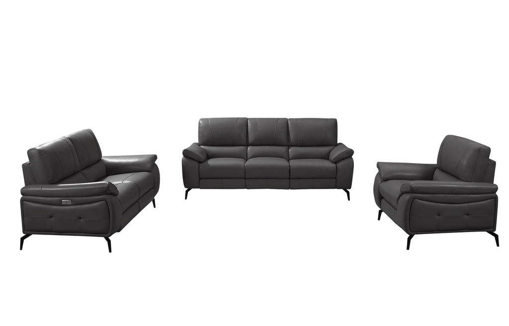 ESF Furniture - 2934 2 Piece w/Electric Recliner in Dark Gray - 29343DARK GREY-2SET