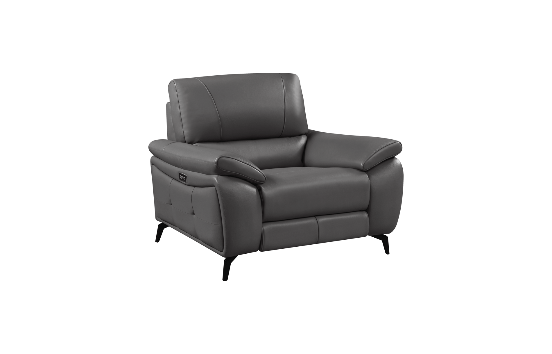 ESF Furniture - 2934 2 Piece w/Electric Recliner in Dark Gray - 29343DARK GREY-2SET