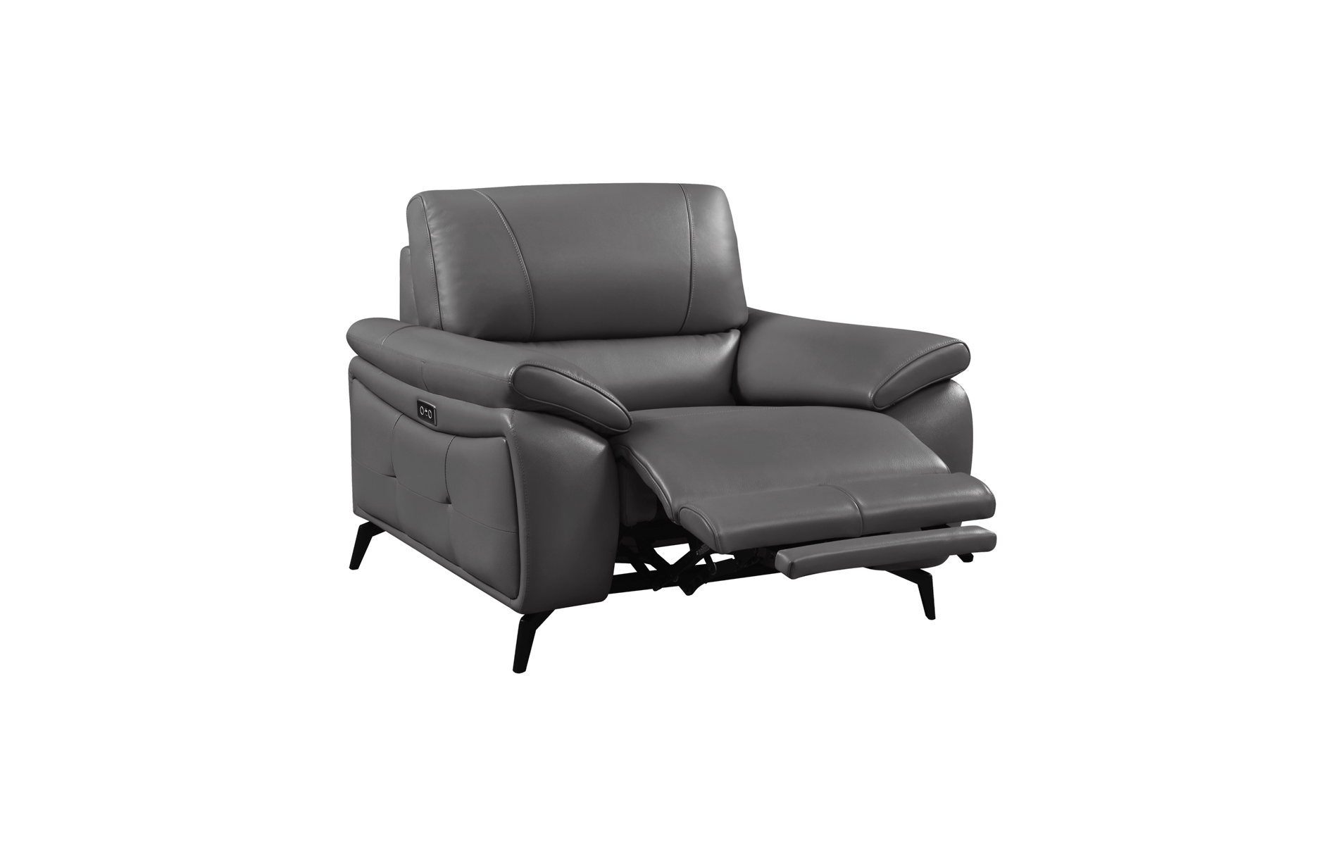 ESF Furniture - 2934 2 Piece w/Electric Recliner in Dark Gray - 29343DARK GREY-2SET