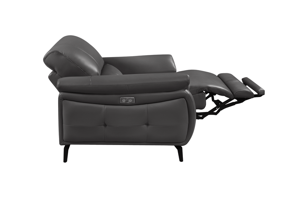 ESF Furniture - 2934 2 Piece w/Electric Recliner in Dark Gray - 29343DARK GREY-2SET