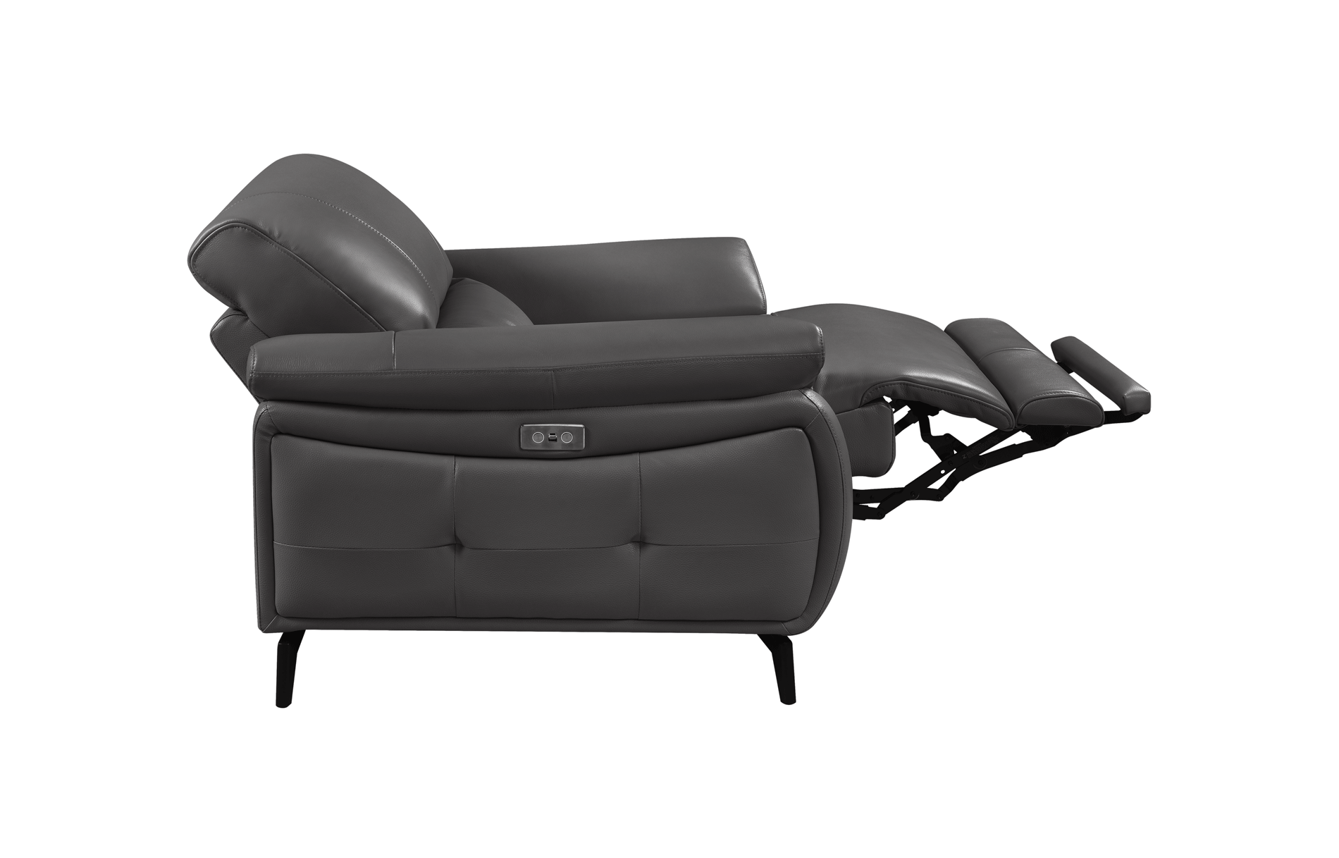 ESF Furniture - 2934 2 Piece w/Electric Recliner in Dark Gray - 29343DARK GREY-2SET