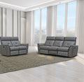 ESF Furniture - 8501 2 Piece Recliner Sofa Set in Dark Grey - 8501DARKGREY-SL