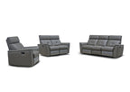 ESF Furniture - 8501 3 Piece Recliner Living Room Set in Dark Grey - 8501DARKGREY-SLC
