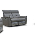 ESF Furniture - 8501 2 Loveseat w/2 Recliners in Dark Grey - 85012DARKGREY