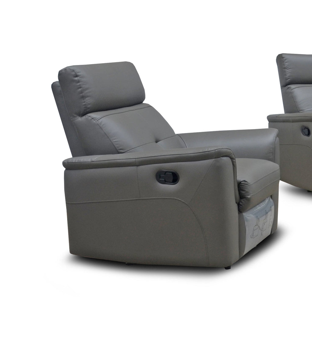 ESF Furniture - 8501 3 Piece Recliner Living Room Set in Dark Grey - 8501DARKGREY-SLC