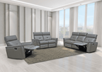 ESF Furniture - 8501 2 Loveseat w/2 Recliners in Dark Grey - 85012DARKGREY